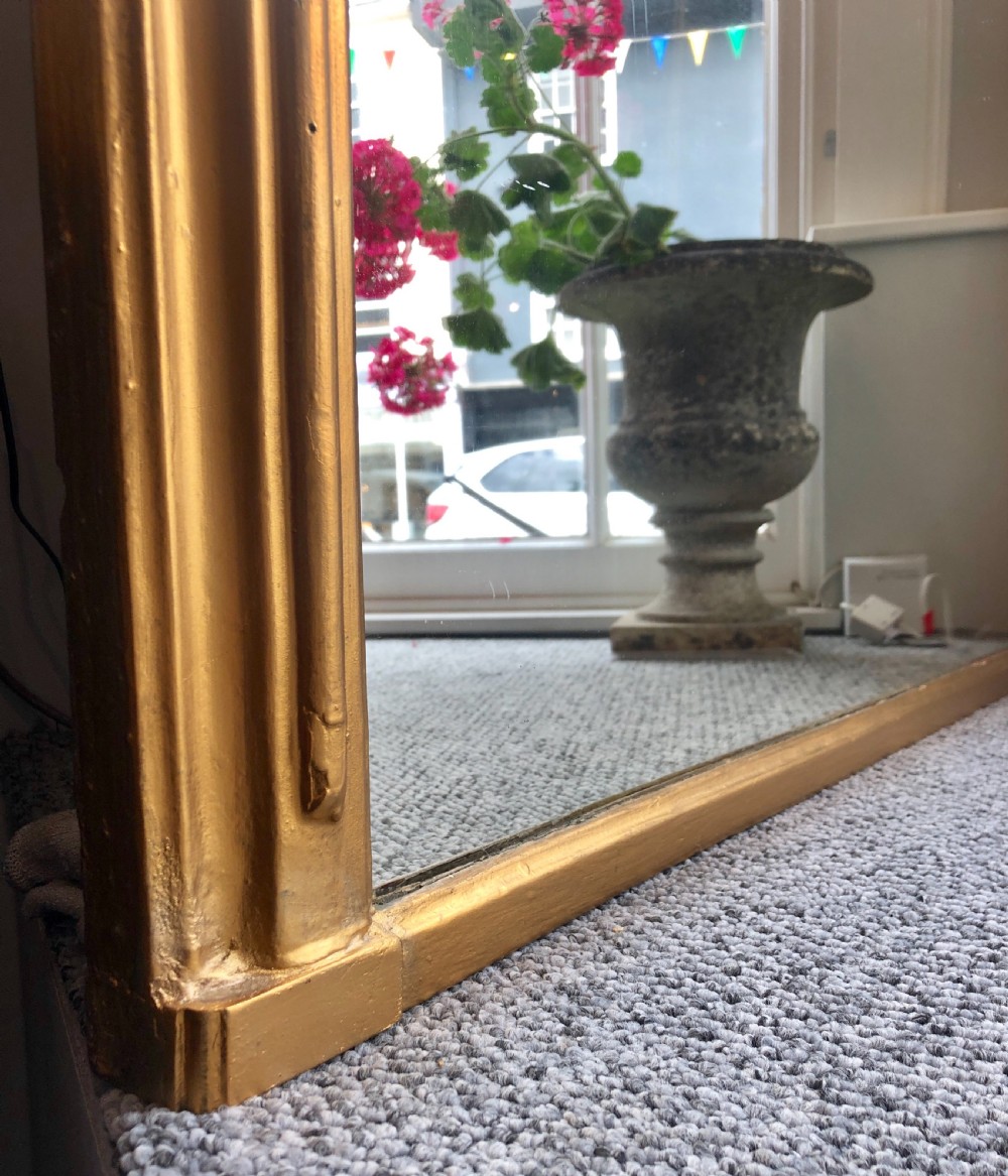 Large Antique Gilt Overmantle Mirror View VI