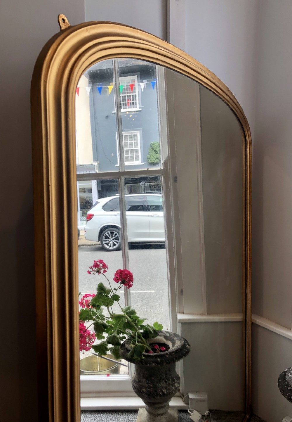 Large Antique Gilt Overmantle Mirror View VIII