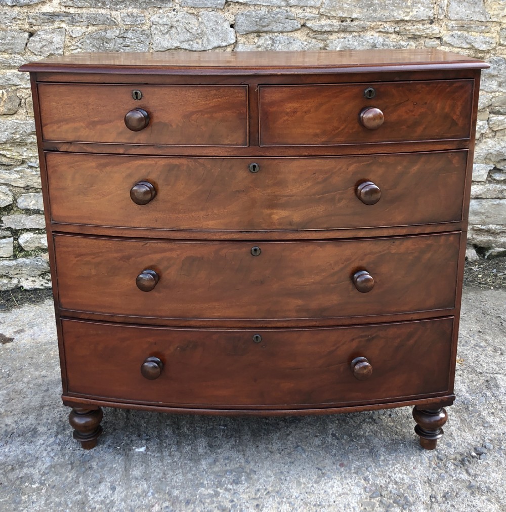 Victorian Mahogany Bow Front Chest of Drawers