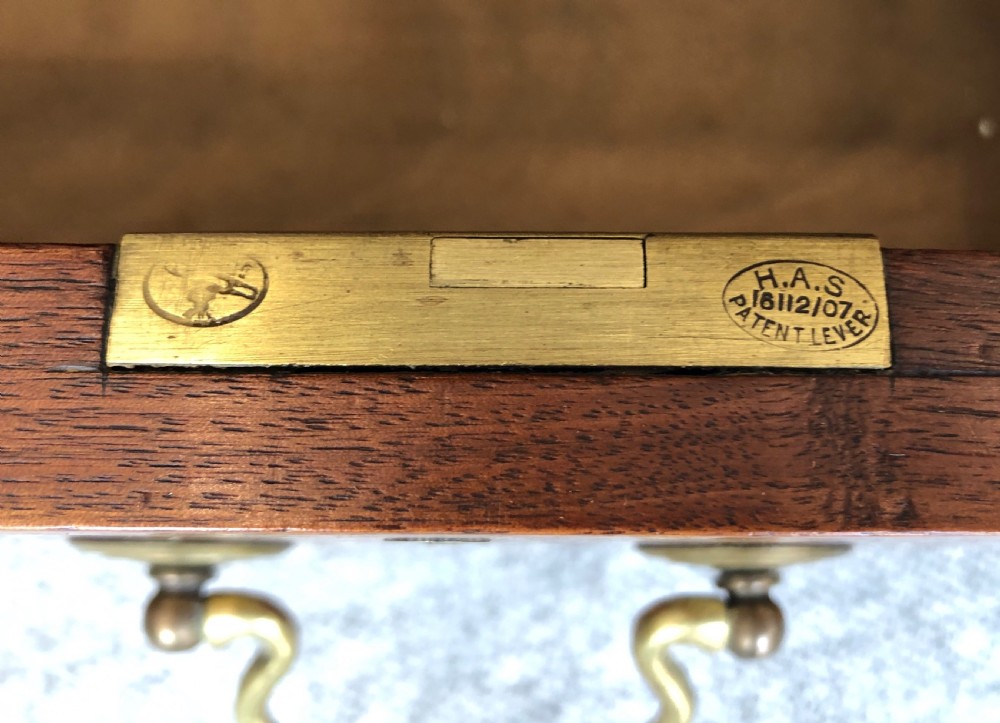 Large Antique Mahogany Pedestal Desk View XVIII