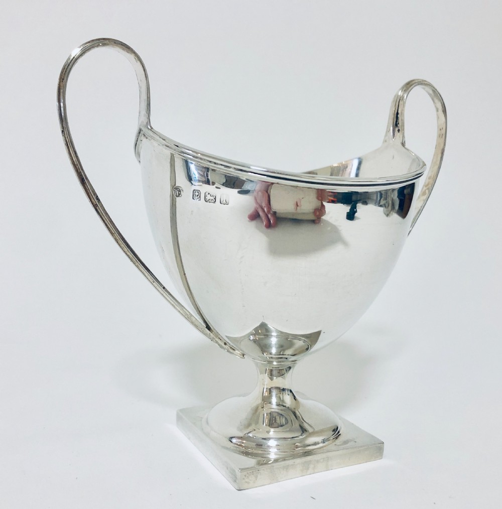 Antique Solid Sterling Silver Twin Handled Cup View VIII