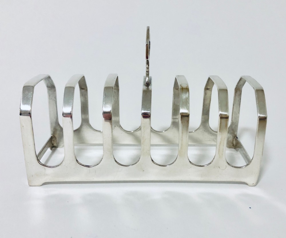 Large Antique Solid Silver Toast Rack View III