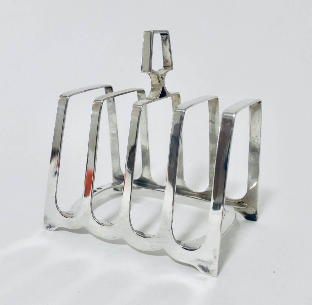 Antique Solid Silver Toast Rack View II
