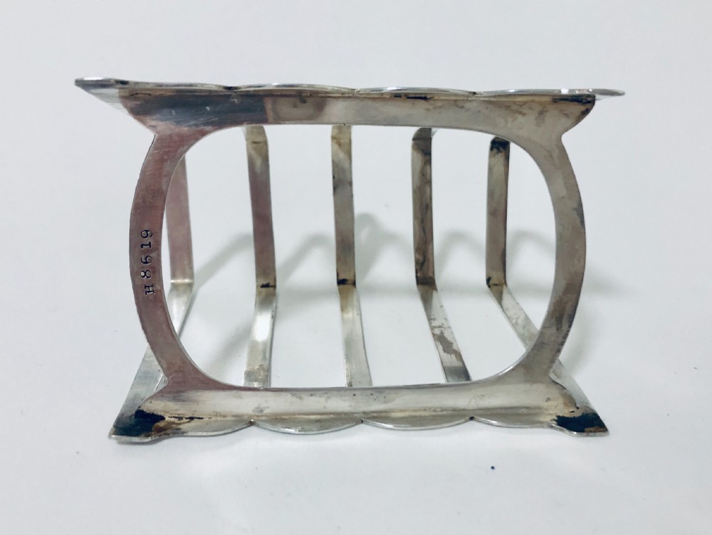 Antique Solid Silver Toast Rack View IX