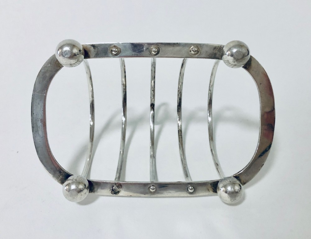 Quality Antique Solid Silver Toast Rack Chester  View VII