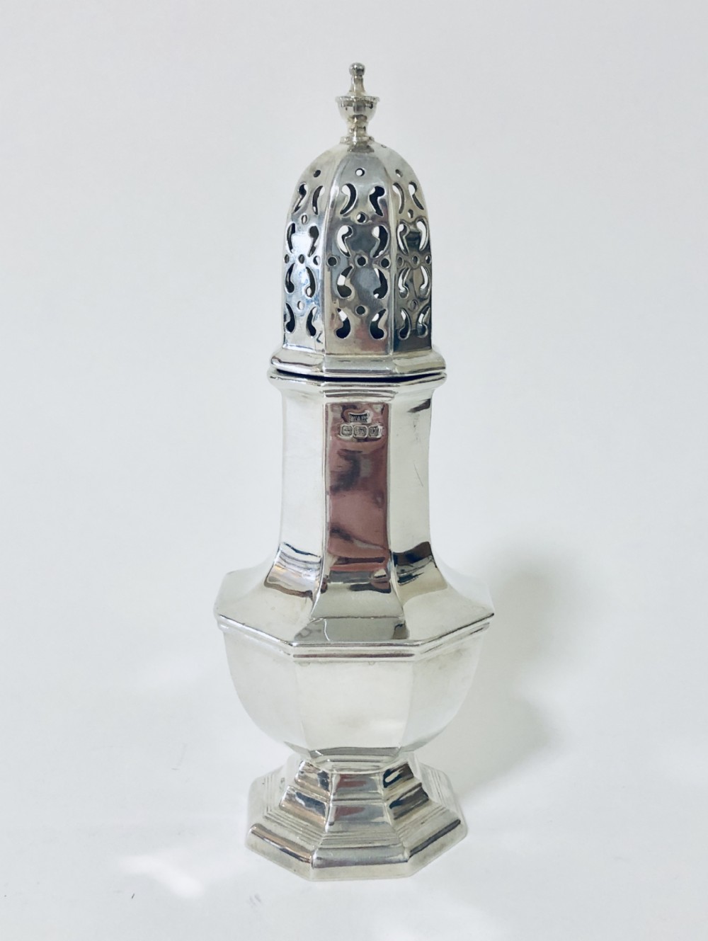 Antique Solid Silver Sugar Shaker Caster