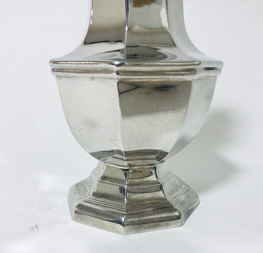 Antique Solid Silver Sugar Shaker Caster View V