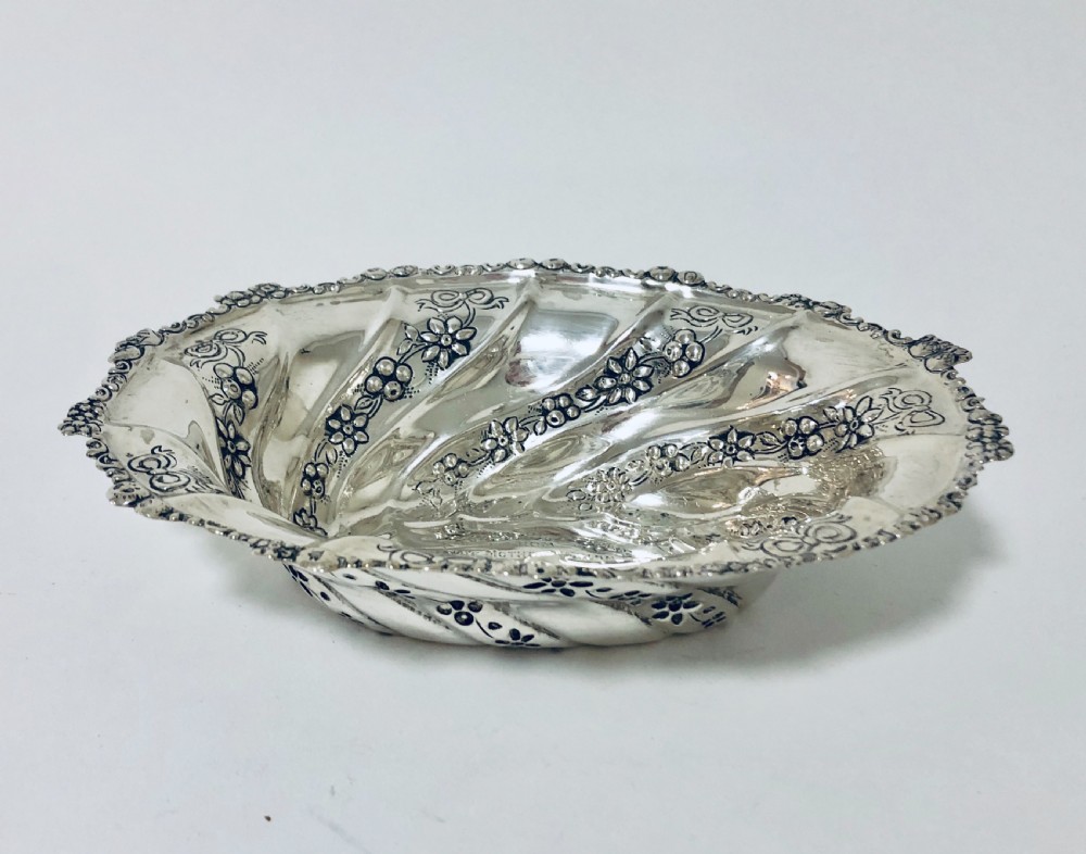 Large Victorian Solid Silver Dish Bowl