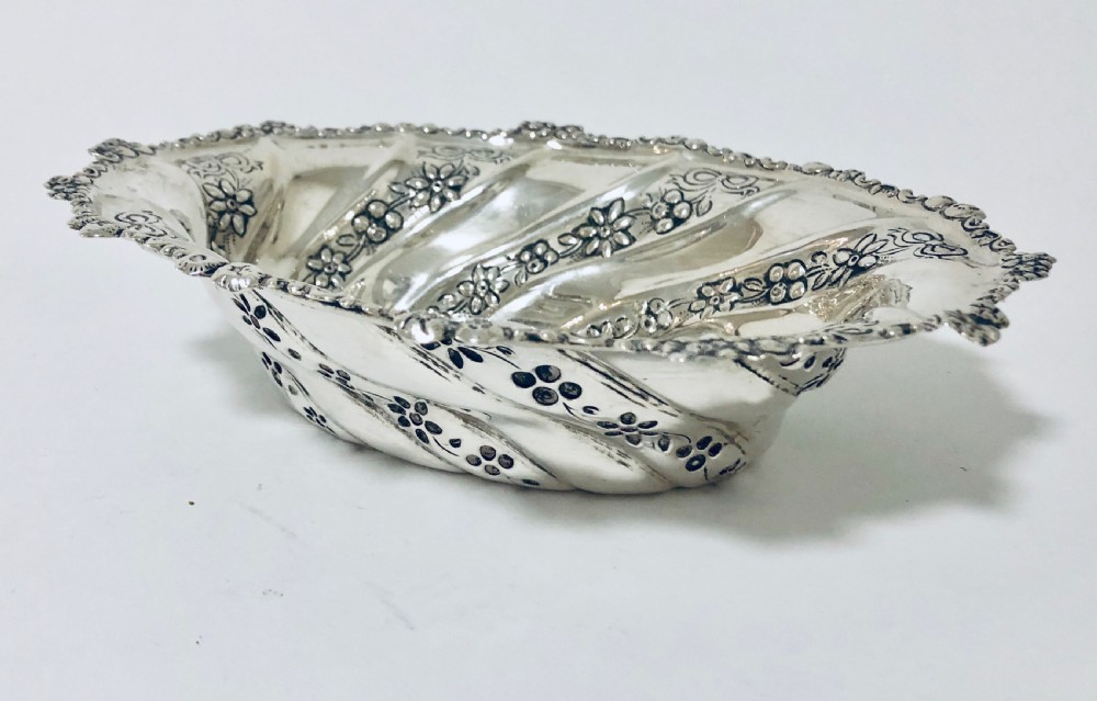 Large Victorian Solid Silver Dish Bowl View V