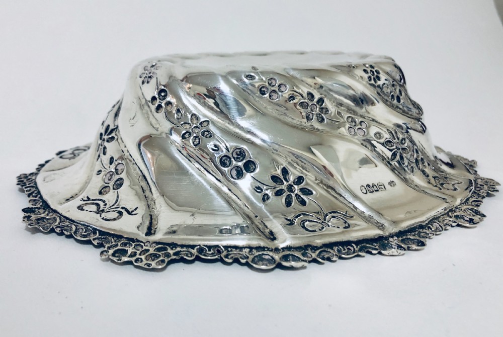 Large Victorian Solid Silver Dish Bowl View X