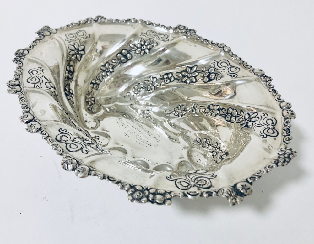 Large Victorian Solid Silver Dish Bowl View XIII