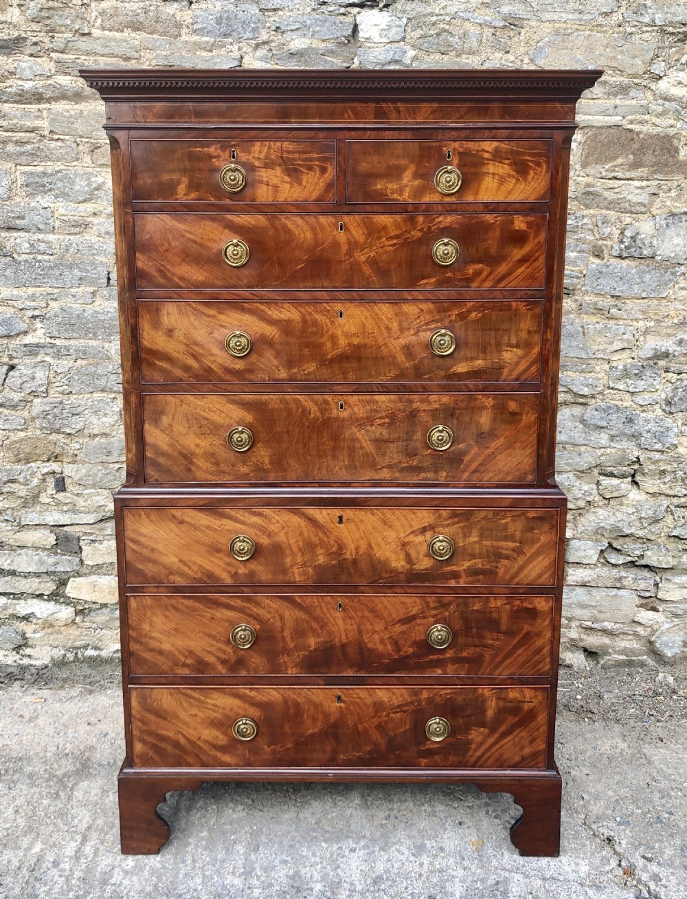 Georgian Mahogany Chest on Chest