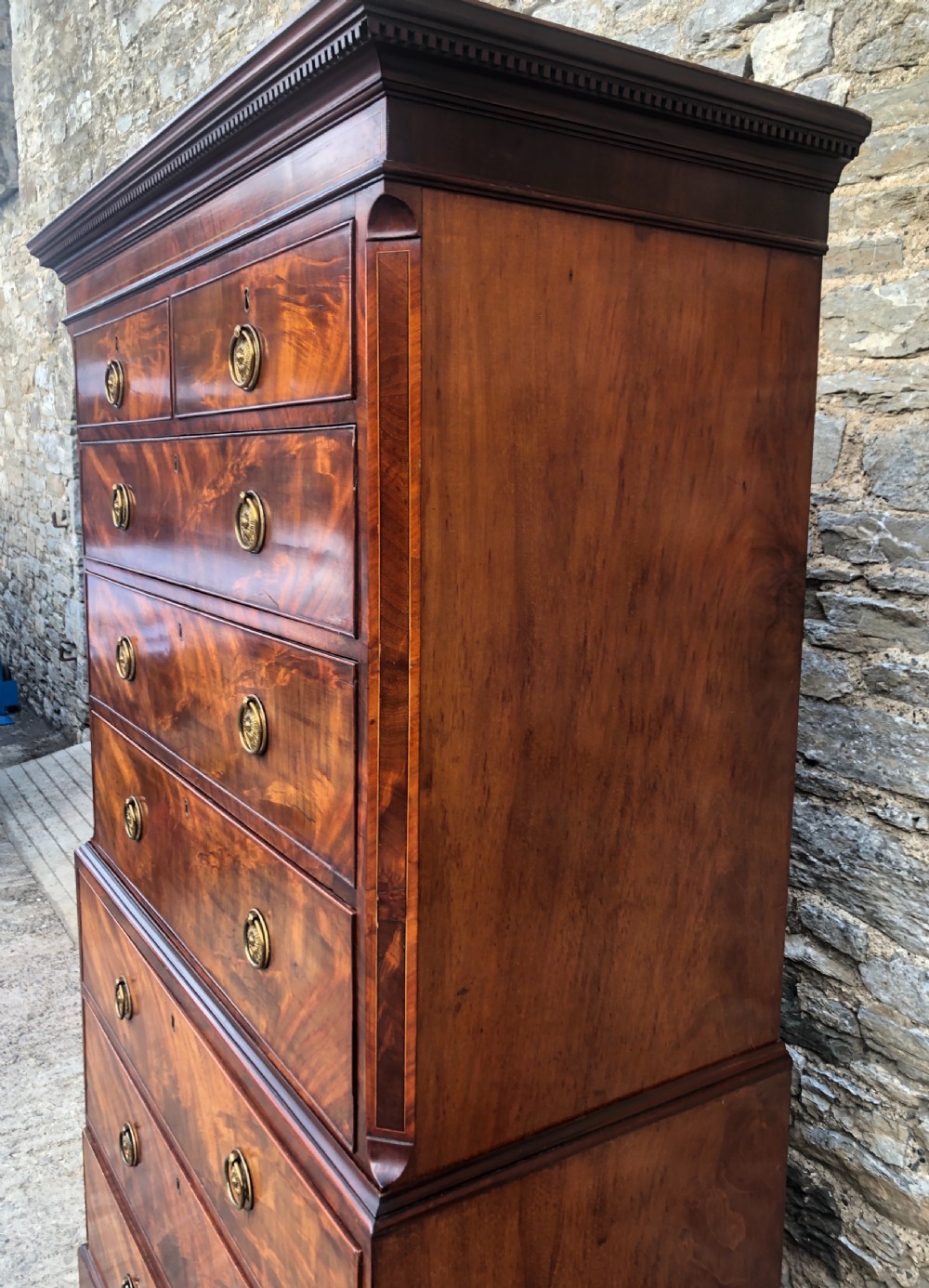Georgian Mahogany Chest on Chest View VII