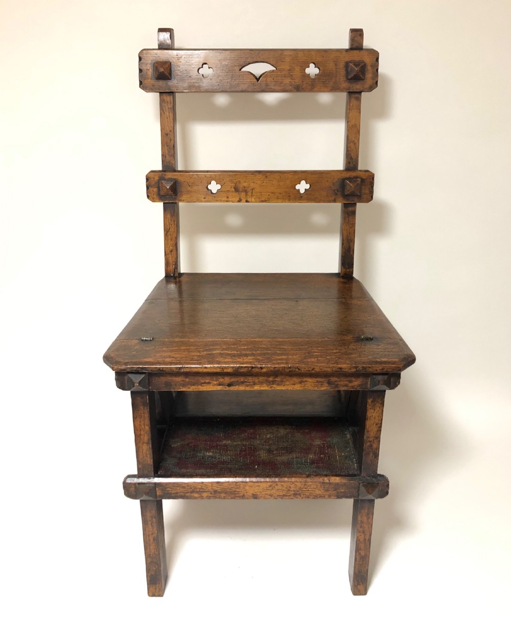 Antique Victorian Metamorphic Library Step Chair View III