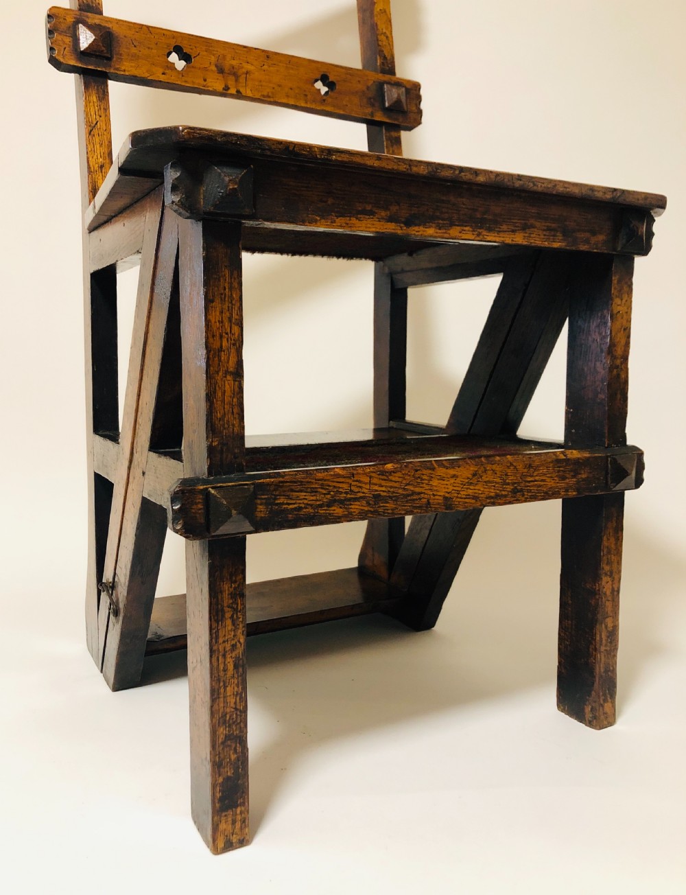 Antique Victorian Metamorphic Library Step Chair View IX