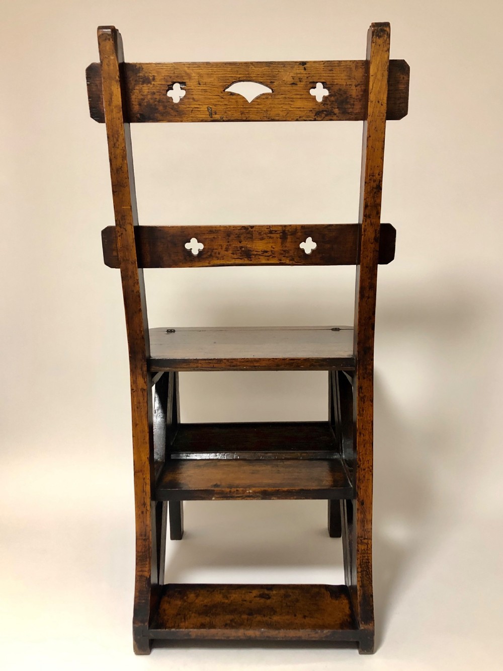 Antique Victorian Metamorphic Library Step Chair View X