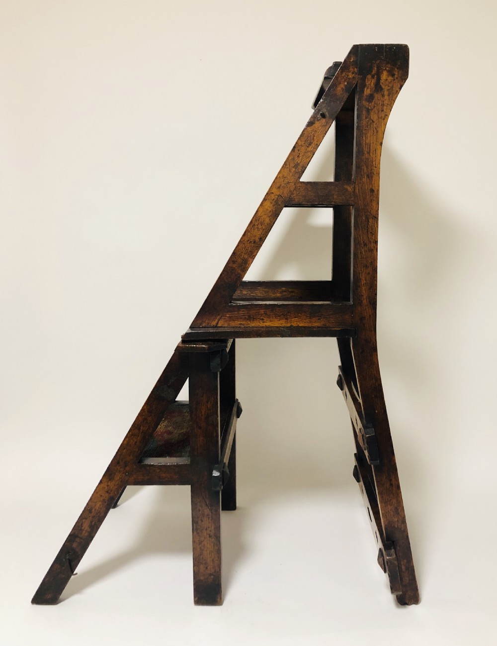 Antique Victorian Metamorphic Library Step Chair View XII