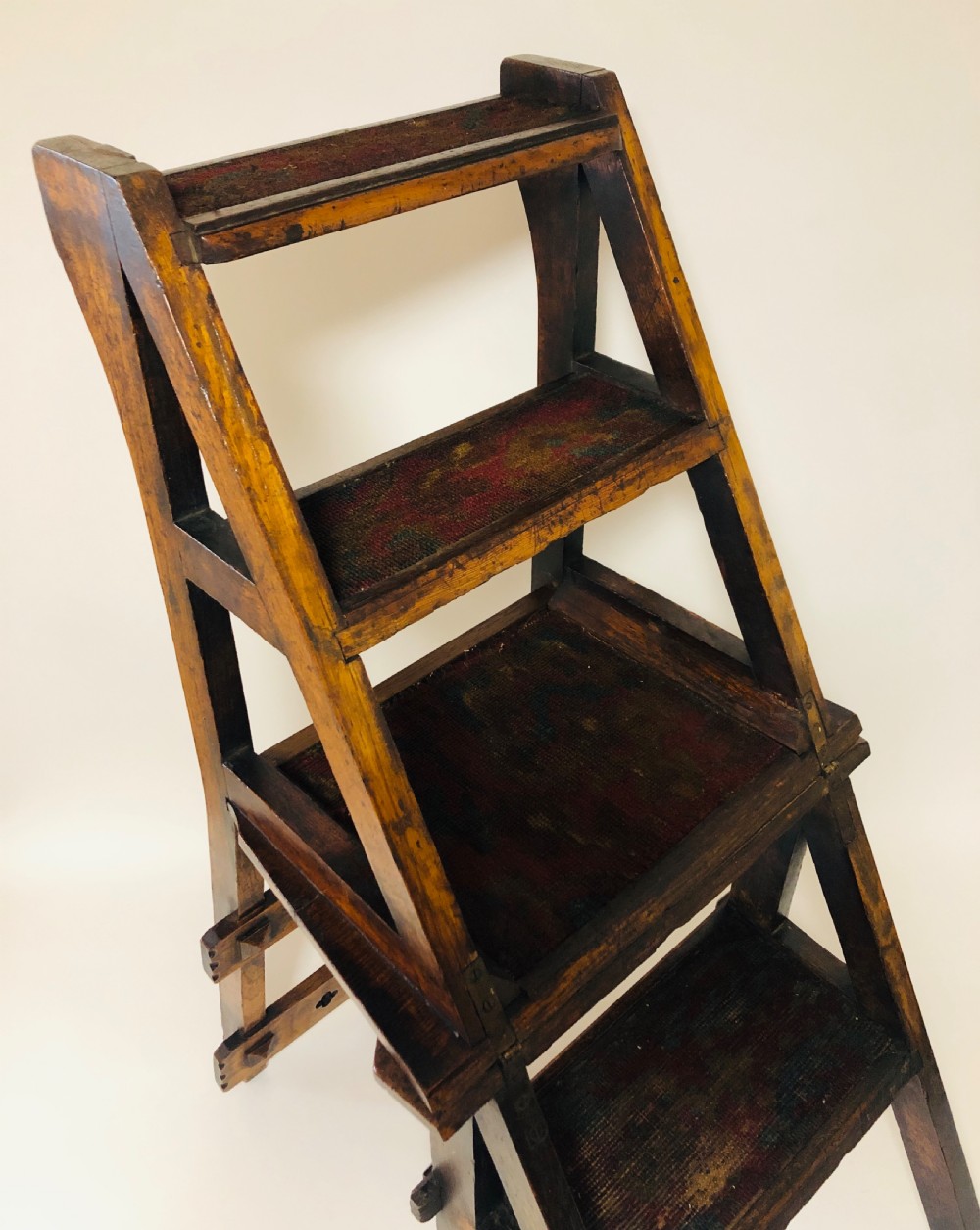 Antique Victorian Metamorphic Library Step Chair View XVII