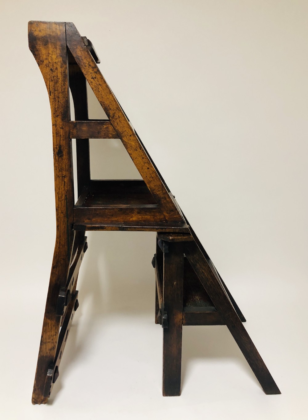 Antique Victorian Metamorphic Library Step Chair View XX