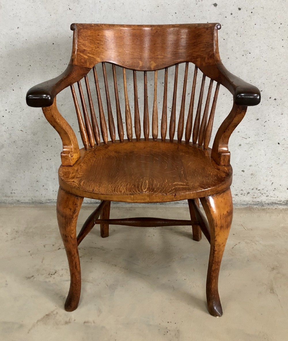 Antique Oak Desk Chair 