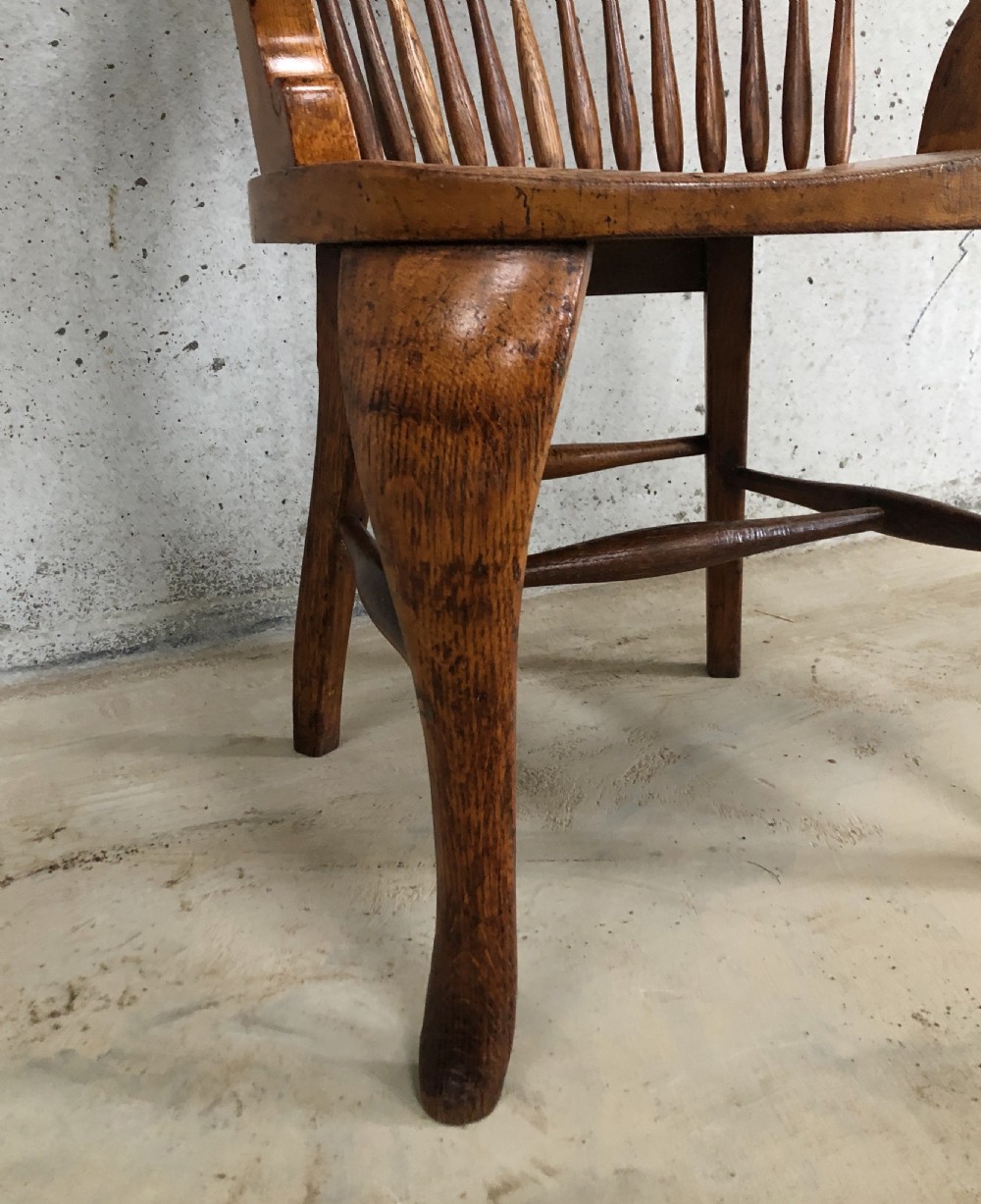 Antique Oak Desk Chair  View VII