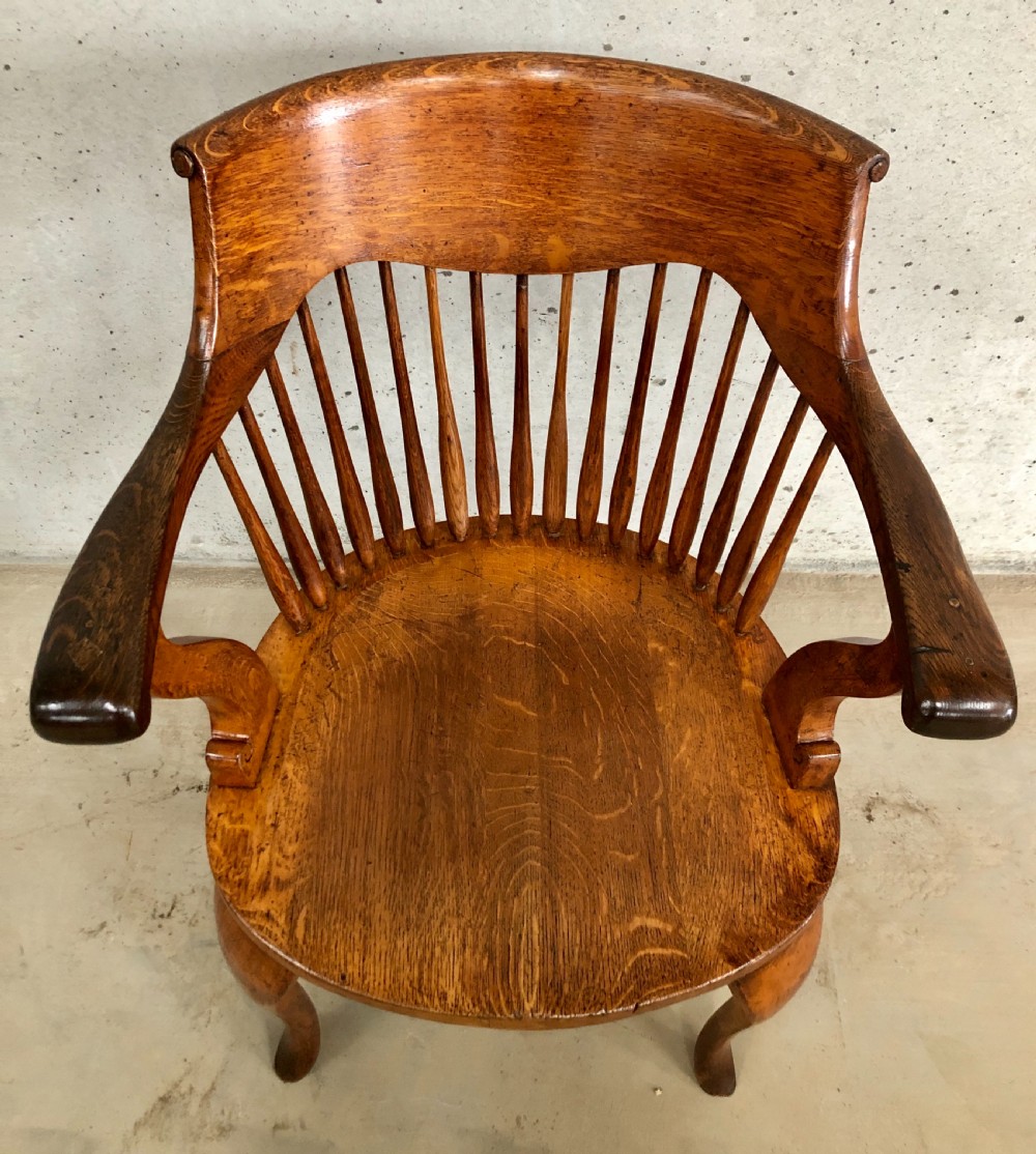Antique Oak Desk Chair  View IX