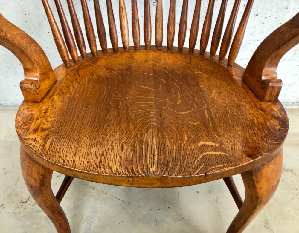 Antique Oak Desk Chair  View X