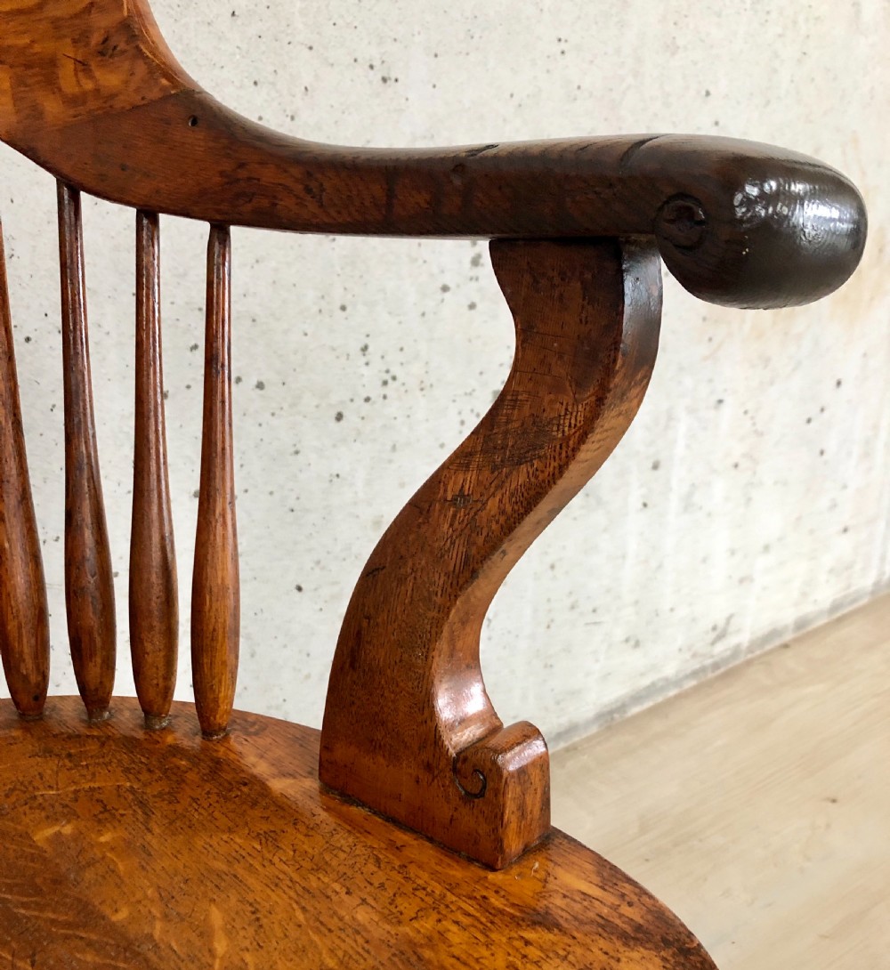 Antique Oak Desk Chair  View XIII