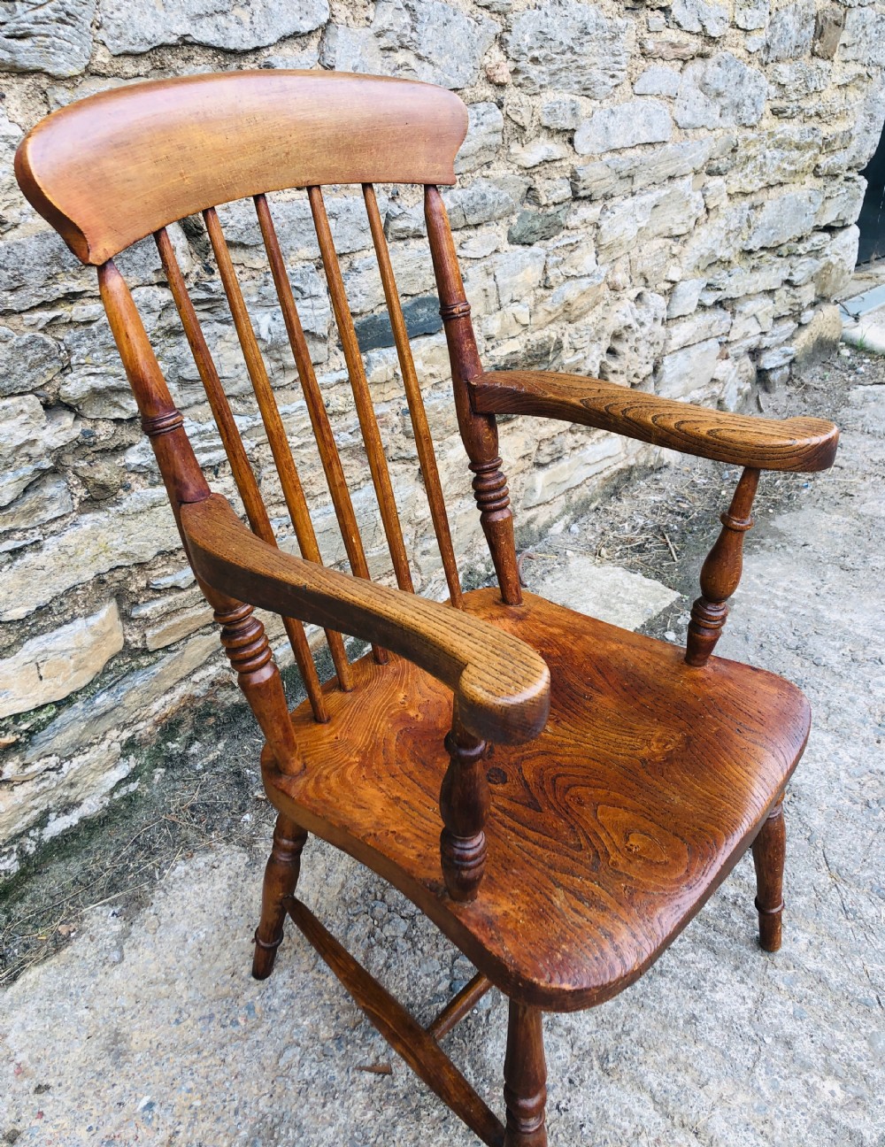 Antique Windsor Stick Back Farmhouse Chair View X
