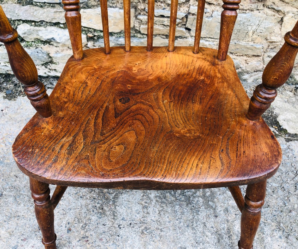 Antique Windsor Stick Back Farmhouse Chair View XI