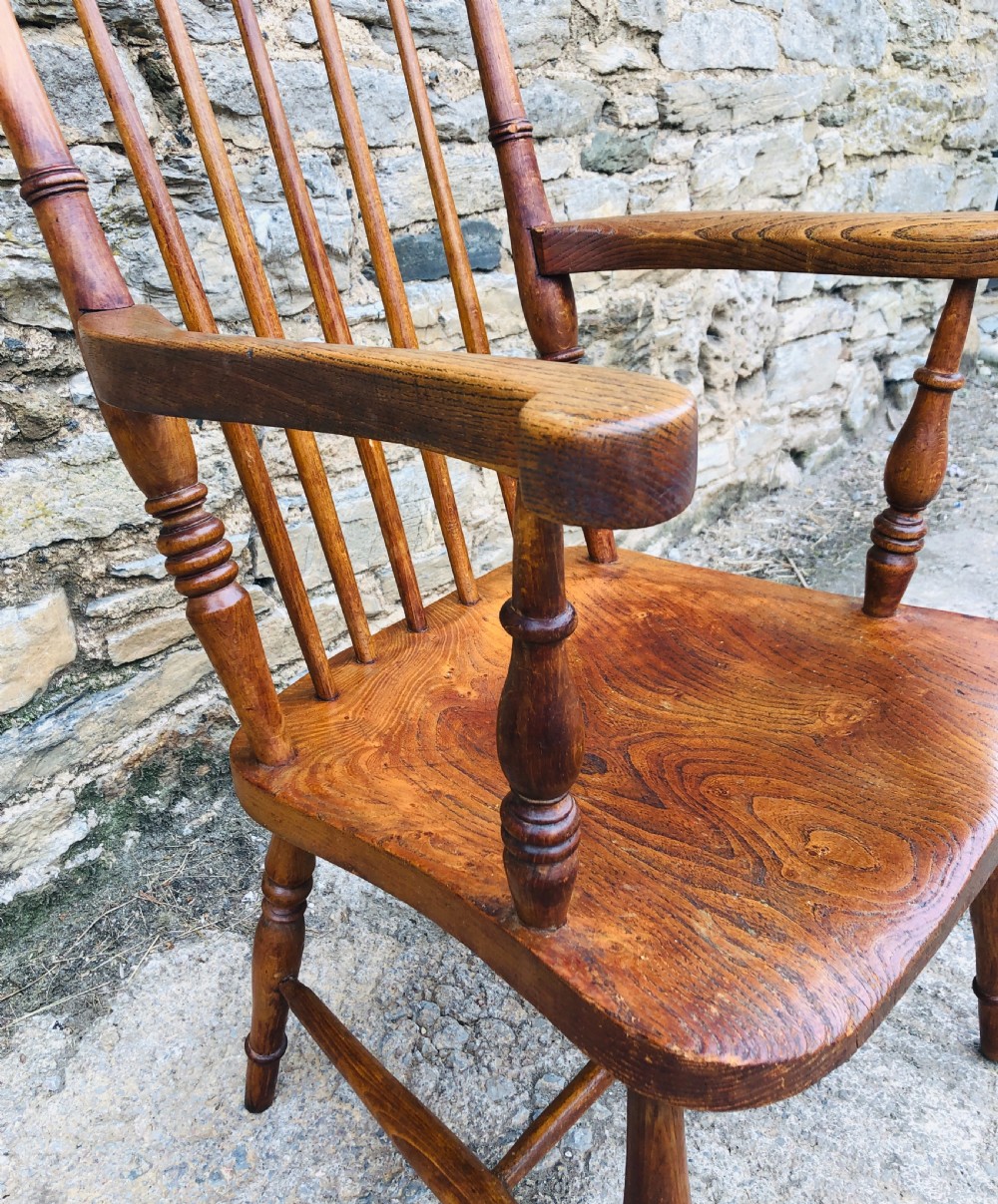 Antique Windsor Stick Back Farmhouse Chair View XIV