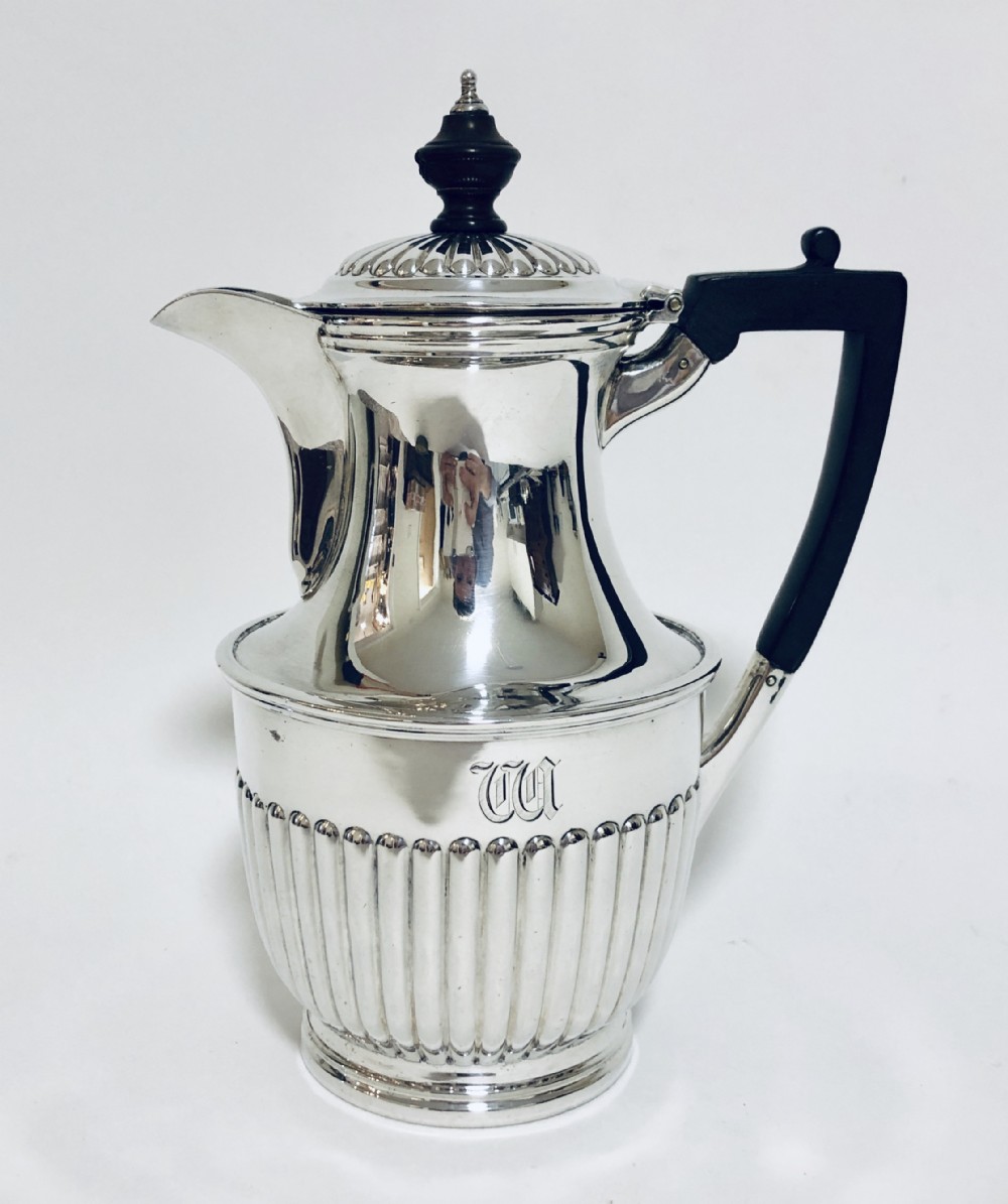 Antique Solid Silver Coffee Pot 