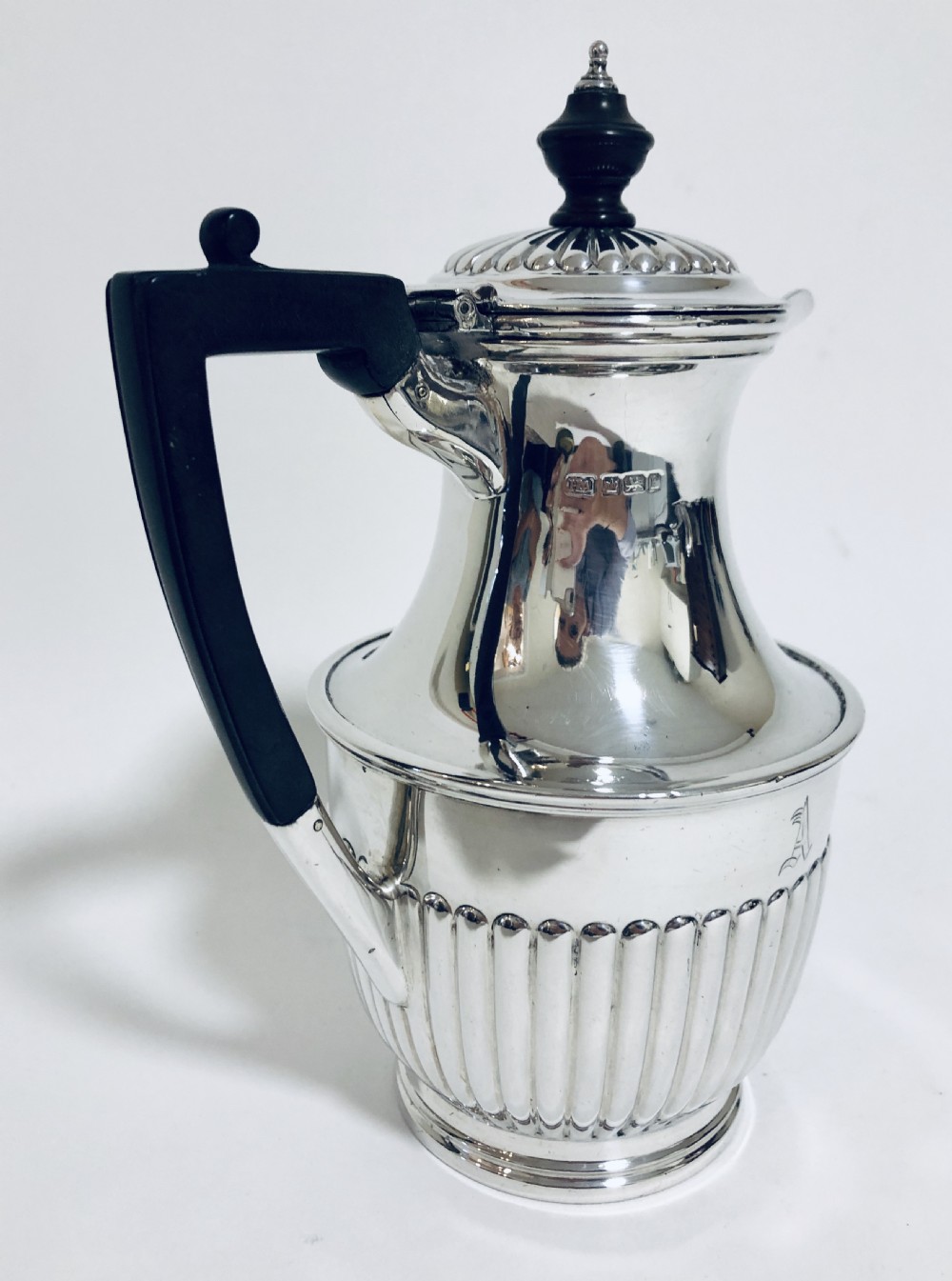 Antique Solid Silver Coffee Pot  View IX