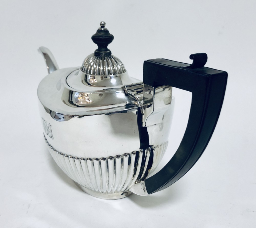 Antique Solid Sterling Silver Tea Set View II