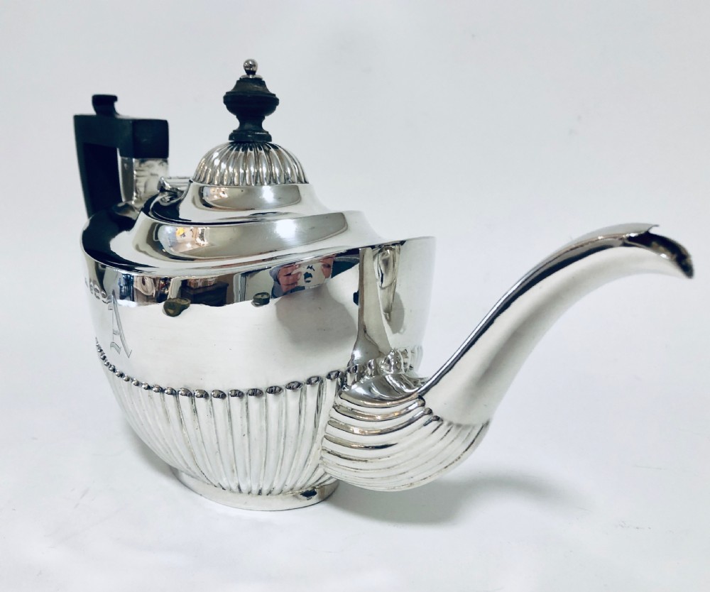 Antique Solid Sterling Silver Tea Set View VIII