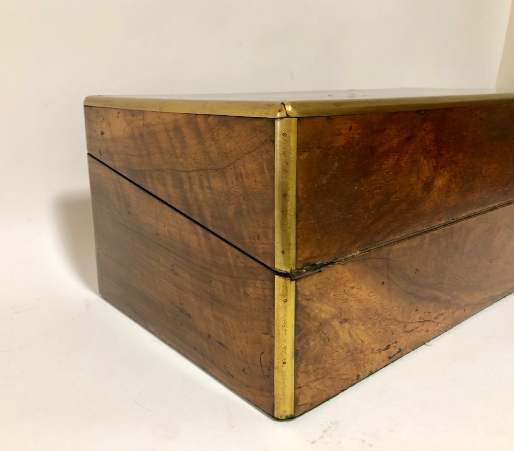 Superb Victorian Burr Walnut Writing Slope Box View IV