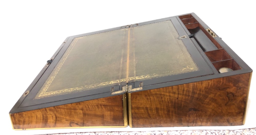 Superb Victorian Burr Walnut Writing Slope Box View VII