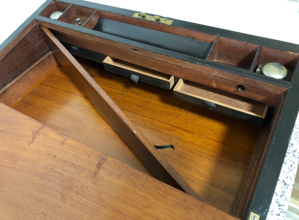 Superb Victorian Burr Walnut Writing Slope Box View VIII