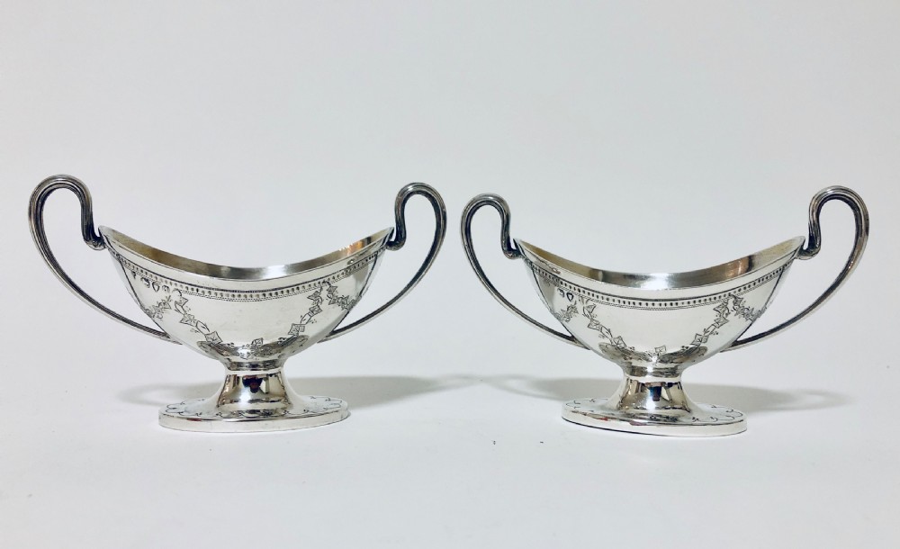 Pair of Victorian Solid Silver Salt Cellars