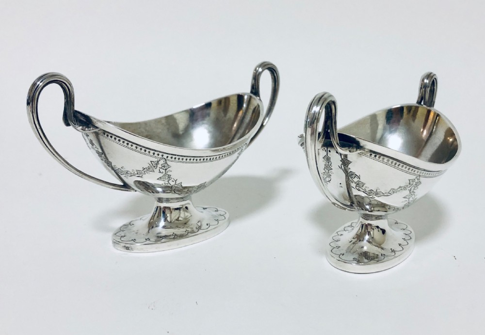 Pair of Victorian Solid Silver Salt Cellars View III