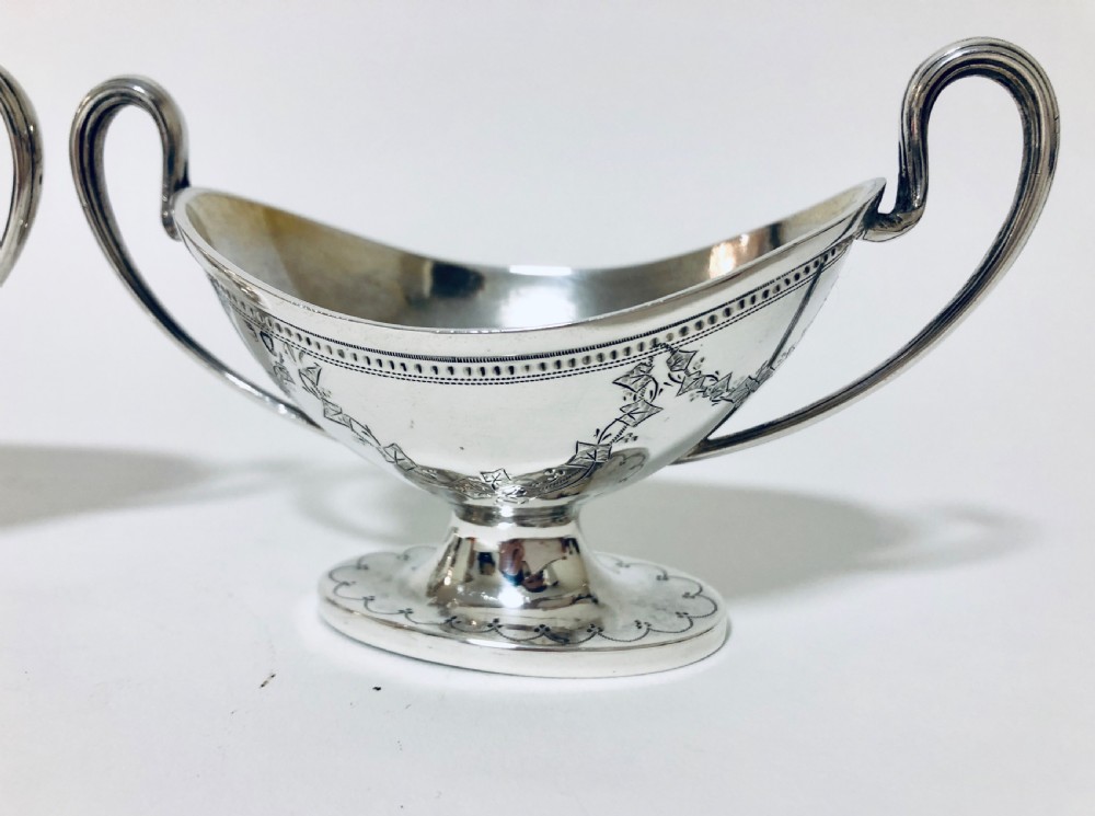 Pair of Victorian Solid Silver Salt Cellars View V