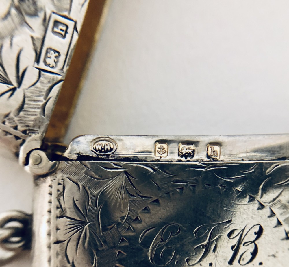 Antique Solid Silver Vesta Case View VII