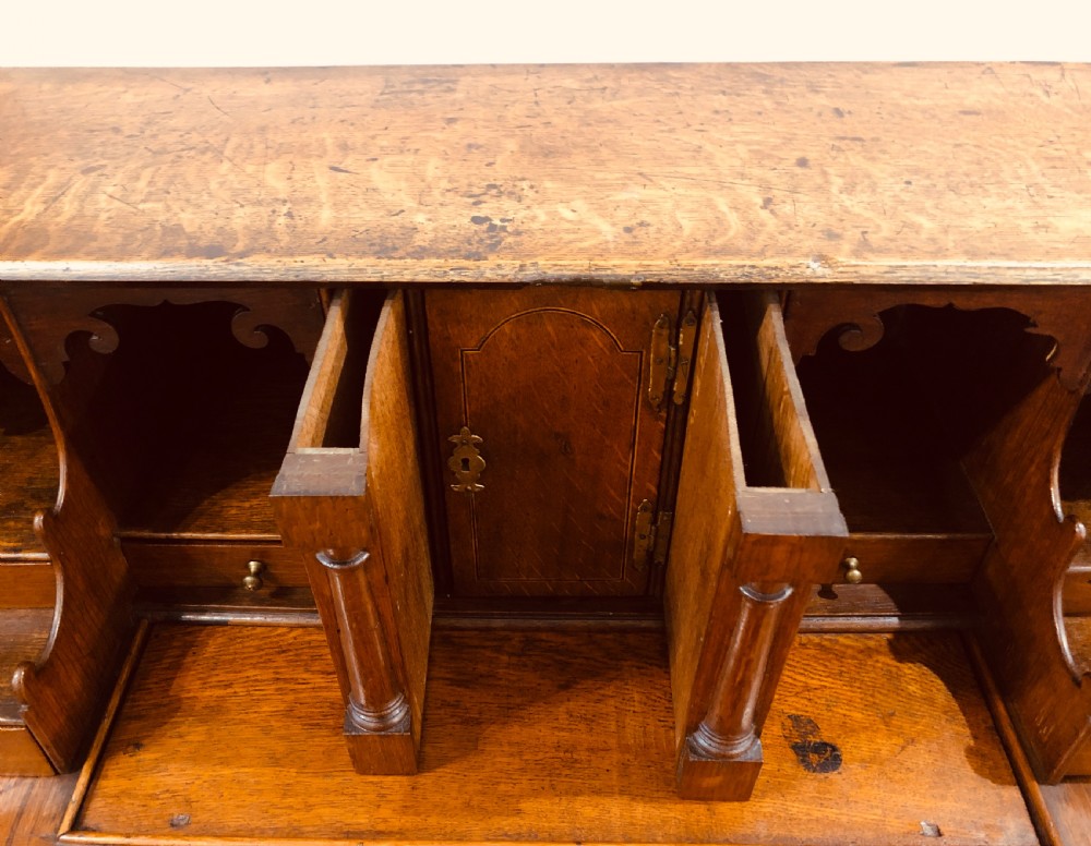 Antique Georgian Oak Bureau View XI