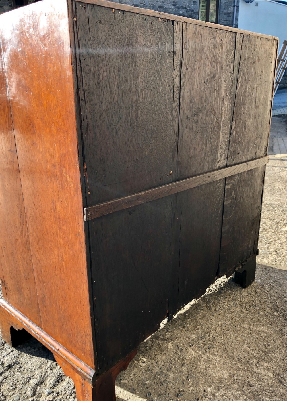 Antique Georgian Oak Bureau View XIX
