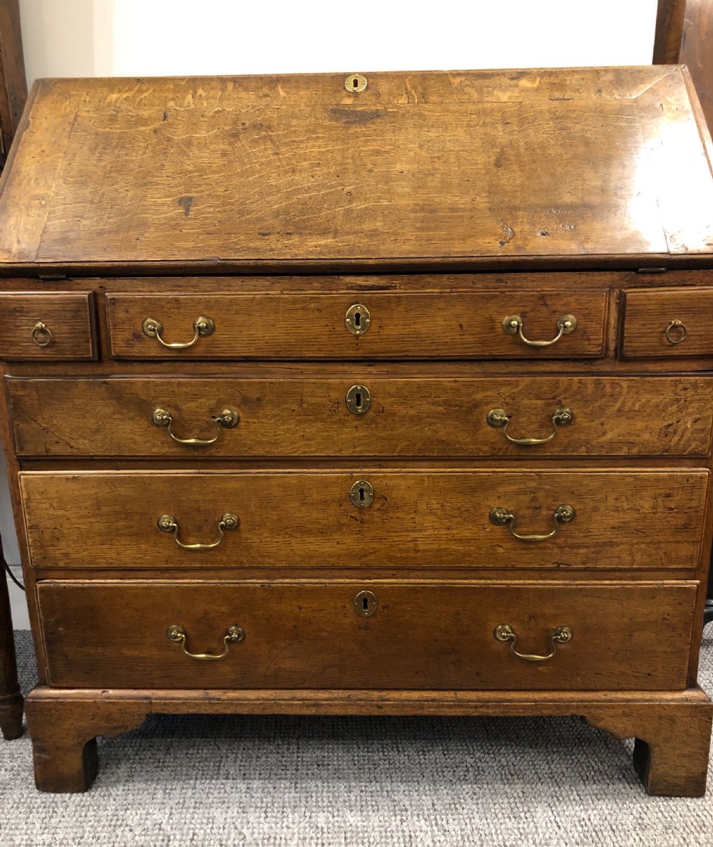 Antique Georgian Oak Bureau View XXIV