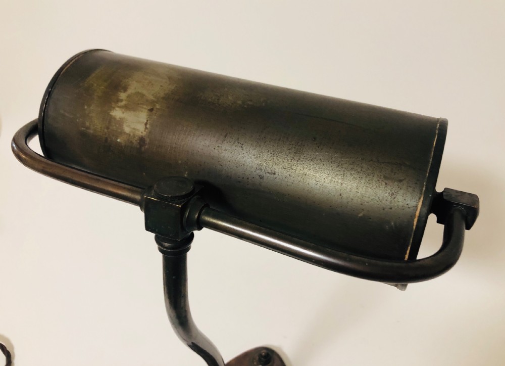 Antique Art Nouveau Bronzed Bankers Desk Lamp View VIII