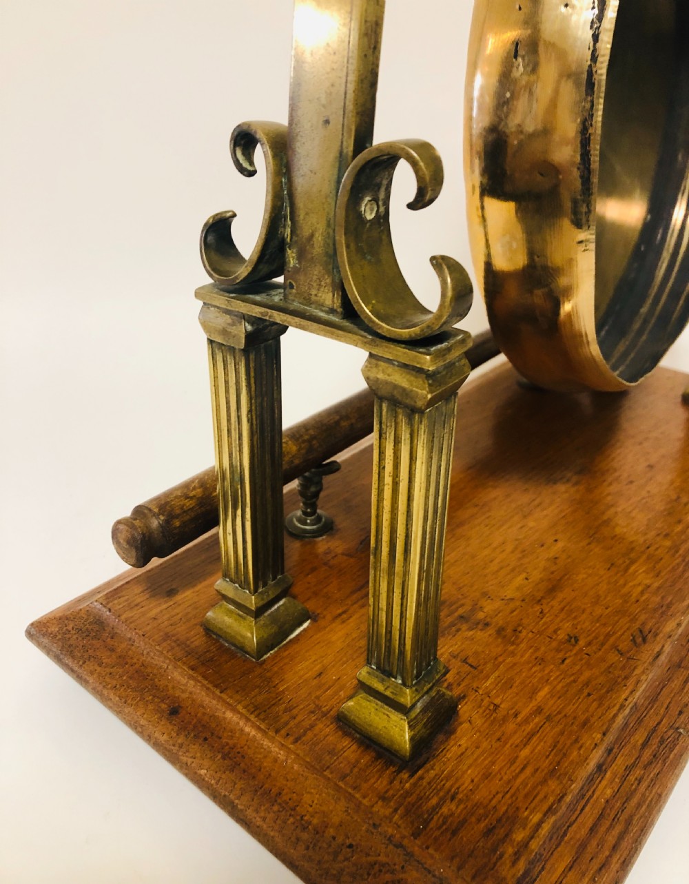 Large Antique Brass Tabletop Dinner Gong View VII