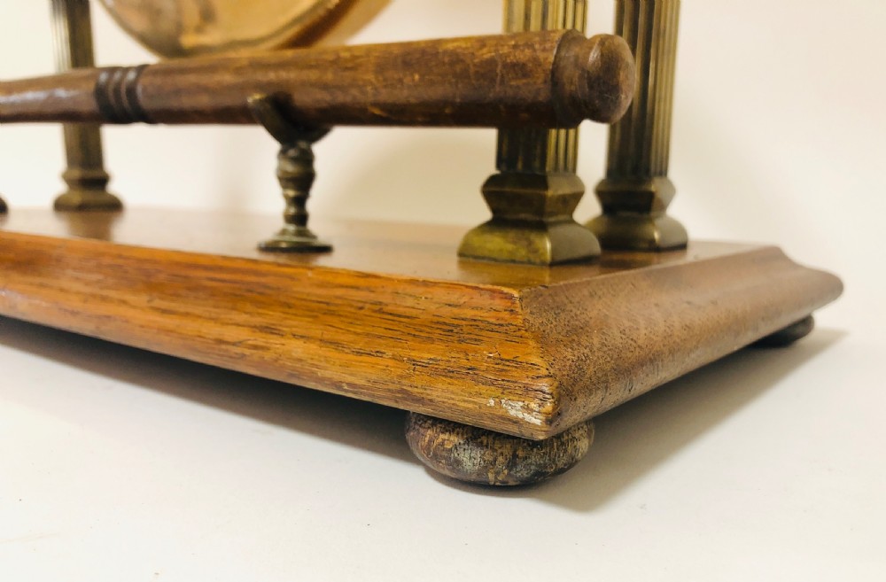 Large Antique Brass Tabletop Dinner Gong View X