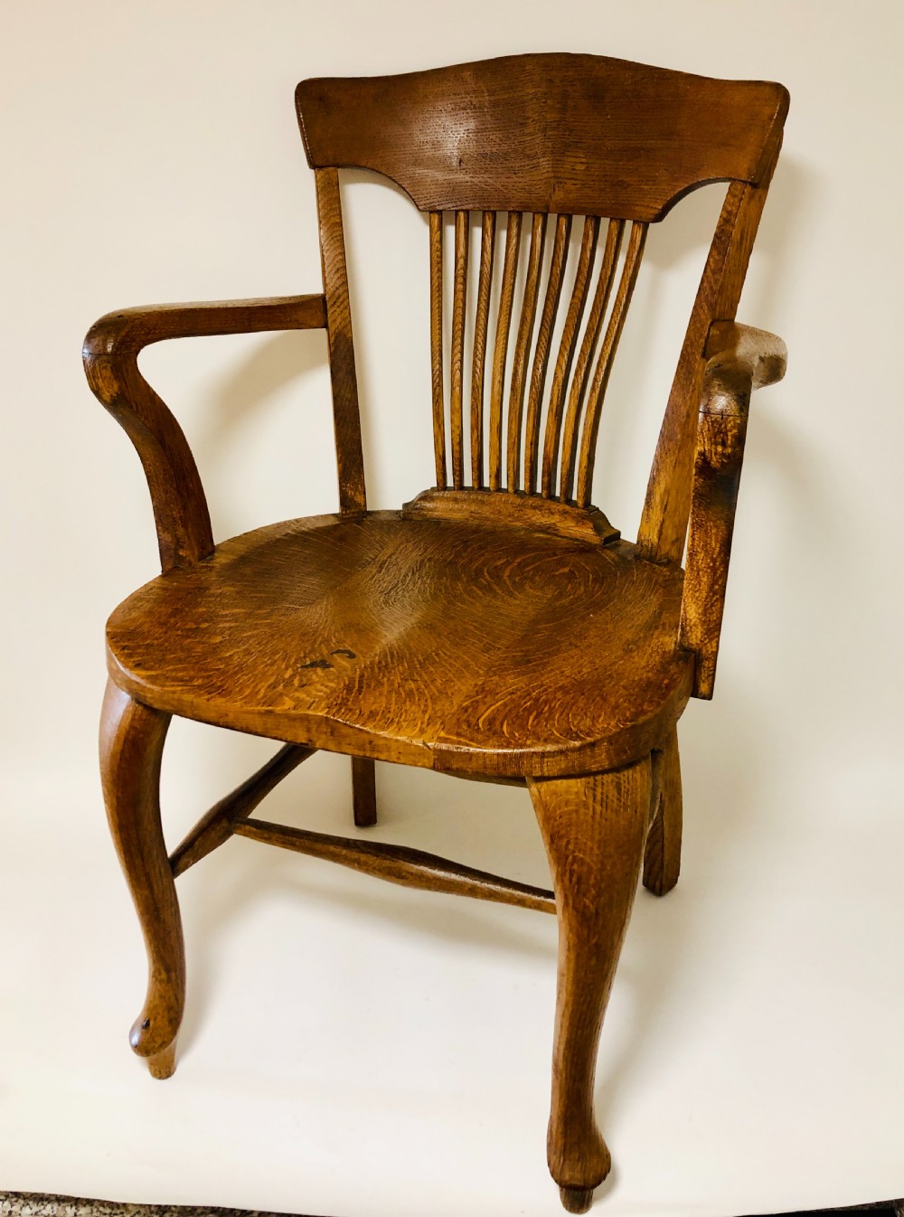 Antique Oak Office Desk Chair