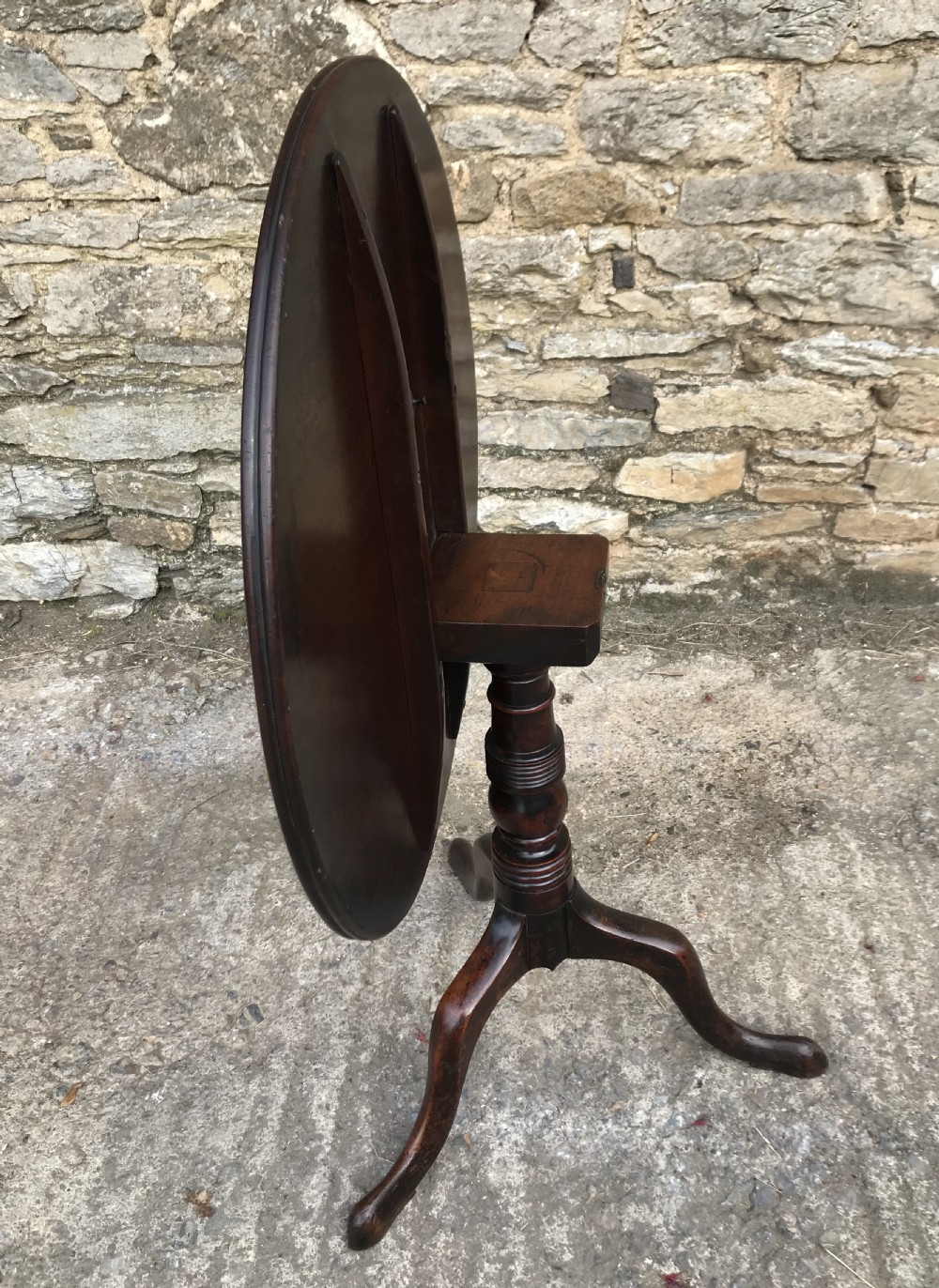 Georgian Mahogany Tilt Top Occasional Table View VI